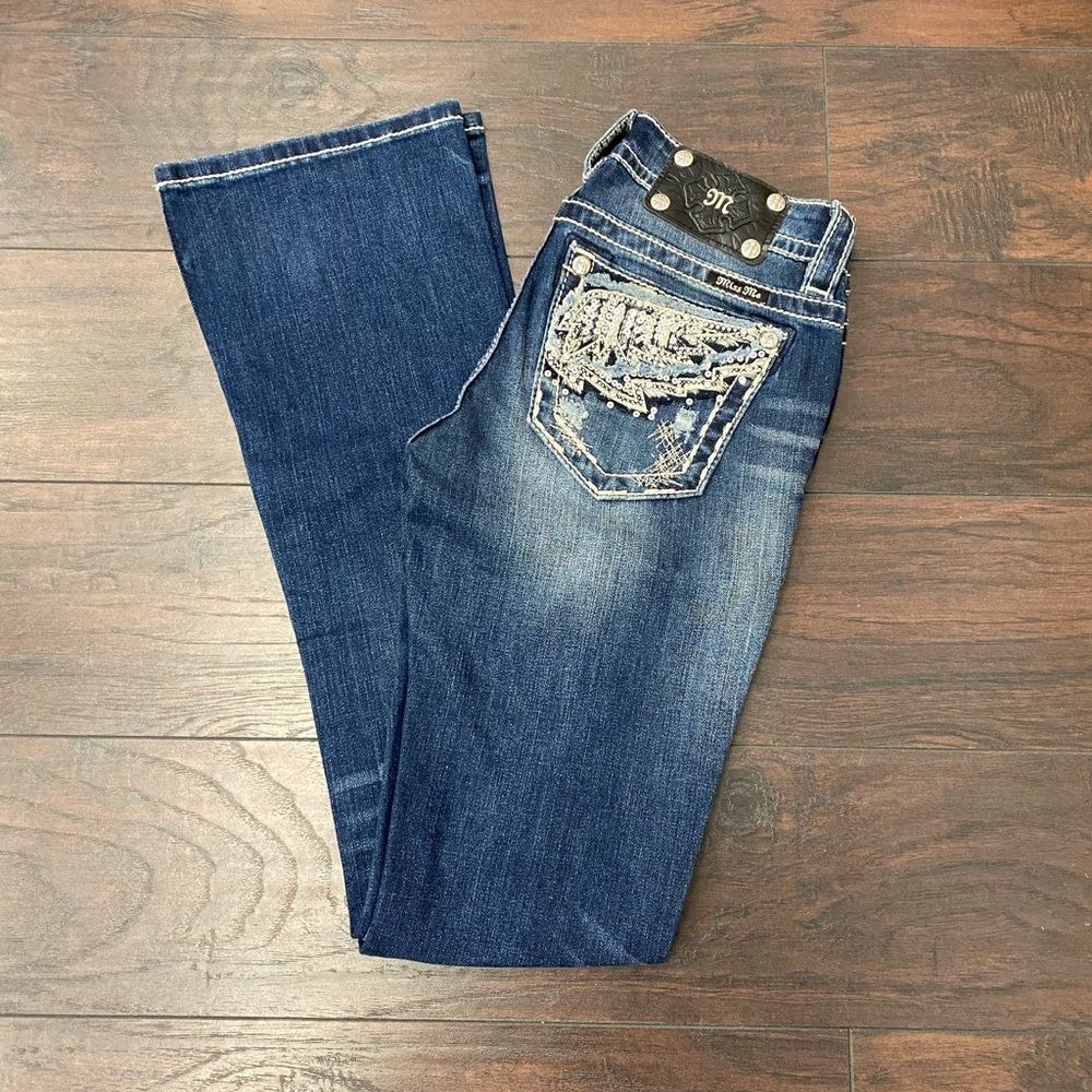 NWT Miss Me Sequin Wings Bootcut JP8691B Size 25